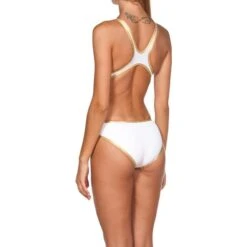 Costume Arena One Biglogo Bianco Dorato Donna -Arena ar 001198 103 005
