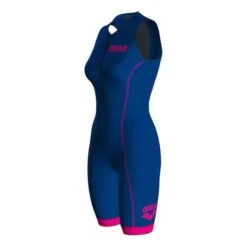 Body Triathlon Arena ST 2.0 Front Zip Senza Maniche Rosa Blu Donna -Arena ar 001505 72 003