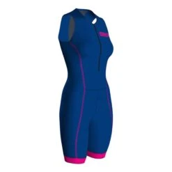 Body Triathlon Arena ST 2.0 Front Zip Senza Maniche Rosa Blu Donna -Arena ar 001505 72 004