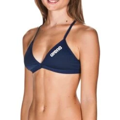 Slip Bikini Arena Solid Tie Break Blu Scuro Logo Bianco Donna -Arena ar 02a246 075 005