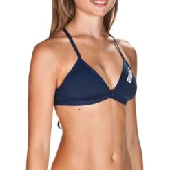 Slip Bikini Arena Solid Tie Break Blu Scuro Logo Bianco Donna -Arena ar 02a246 075 006